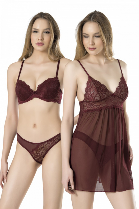 Fabony 4100 Nightwear And Bra Set (photo)