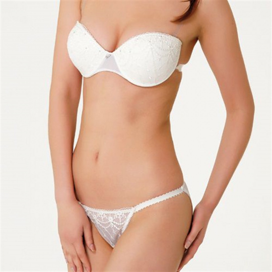 Anil 4638 Padded bra with clear back. String set (photo)